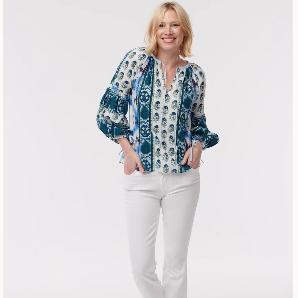 D'ascoli Patchwork-Effect Creole Blouse - image 1